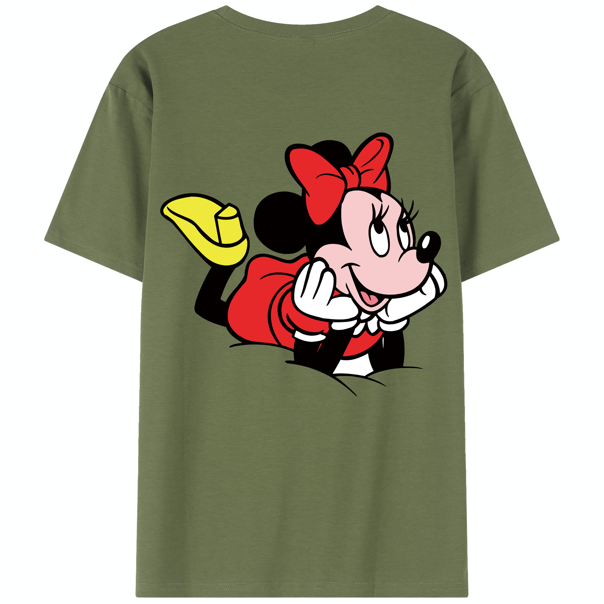 （画像用） ミッキーマウス Mickey Mouse 綿100％半袖Tシャツ（背面プリント）